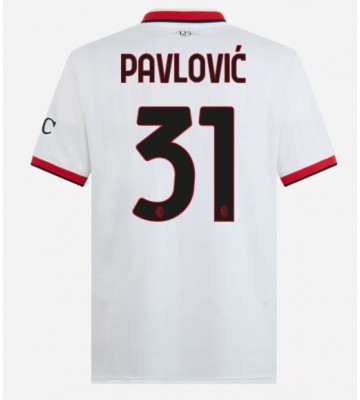 AC Milan Strahinja Pavlovic #31 Udebanetrøje 2024-25 Kort ærmer